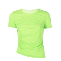 helmut lang t-shirt à fronces - vert