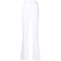 genny pantalon évasé à taille haute - blanc