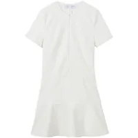 proenza schouler white label robe courte en cuir artificiel à volants - blanc