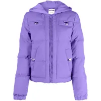 moschino veste matelassée à boutons décoratifs - violet