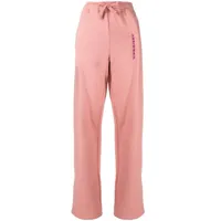 y/project pantalon de jogging oversize à logo brodé - rose