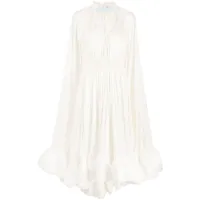 lanvin robe mi-longue à design de cape - blanc