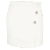 emporio armani jupe boutonnée à design matelassé - blanc