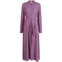 tommy hilfiger robe-chemise longue à rayures - rose