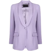 emporio armani veste de smoking à simple boutonnage - violet