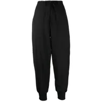 y-3 pantalon de jogging en laine à logo imprimé - noir