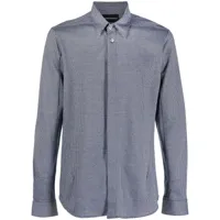 emporio armani chemise à motif géométrique - bleu