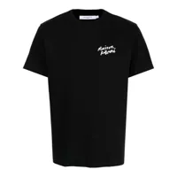maison kitsuné t-shirt à logo imprimé - noir