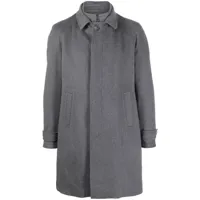 corneliani manteau à fermeture dissimulée - gris