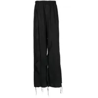 natasha zinko pantalon ample à effet usé - noir