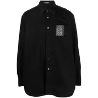 raf simons chemise à patch logo - noir