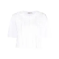 ports 1961 chemise volantée à manches courtes - blanc