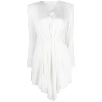 alexandre vauthier robe courte à fronces - blanc