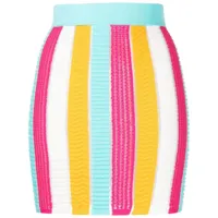 solid & striped jupe en maille à design colour block - multicolore