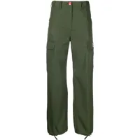 kenzo pantalon cargo à patch logo - vert