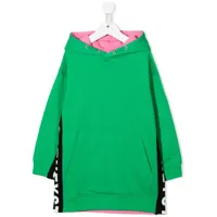 stella mccartney kids robe-sweat à design colour block - vert