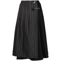 antonio marras jupe bicolore à détail de boucle - noir