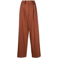 federica tosi pantalon de tailleur à coupe ample - marron