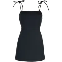 cynthia rowley robe courte à design sans manches - noir