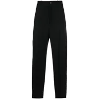 balenciaga pantalon large fit à fines rayures - noir