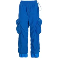 sunnei pantalon de jogging à poches cargo - bleu