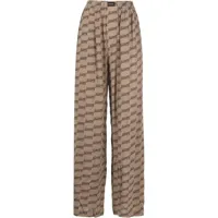 balenciaga pantalon de pyjama à motif monogrammé bb - marron