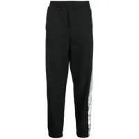 helmut lang pantalon de jogging à bandes métallisées - noir