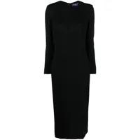 ralph lauren collection robe longue zinna à manches longues - noir
