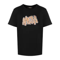 mcm t-shirt à logo sommer cubic imprimé - noir