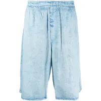 diesel short en jean à coupe droite - bleu