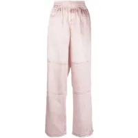 diesel pantalon à taille élastiquée - rose