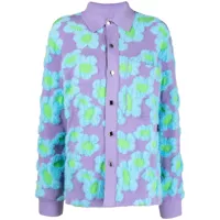 jacquemus cardigan le chemise neve fleurs - violet