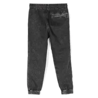 diesel kids pantalon de jogging à patch logo - gris