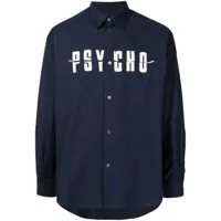 undercover chemise à imprimé psycho - bleu