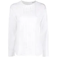giorgio armani pre-owned chemise boutonnée à design plissé (années 1970) - blanc