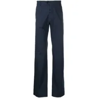 versace pre-owned pantalon droit en coton mélangé (années 2000) - bleu