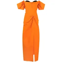 alexander mcqueen robe à design sans bretelles - orange