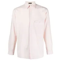 versace pre-owned chemise à col italien (années 1970) - rose