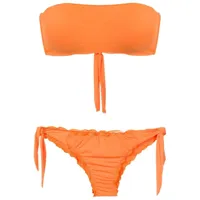 amir slama bikini à fronces - orange