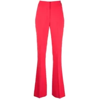 genny pantalon de tailleur évasé à plis - rose