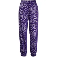 genny pantalon slim à motif zèbre - violet