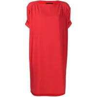 paule ka robe évasée à design superposé - rouge