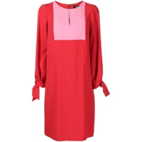 paule ka robe évasée à design à empiècements - rouge