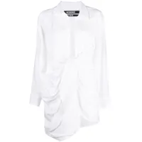 jacquemus robe-chemise la robe bahia à design drapé - blanc