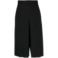 alberto biani jupe-culotte à détails plissés - noir