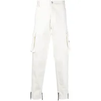 gcds pantalon cargo à patch logo - blanc
