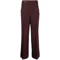 p.a.r.o.s.h. pantalon de tailleur à taille haute - violet