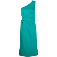 p.a.r.o.s.h. robe mi-longue à design asymétrique à une épaule - bleu