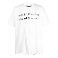 mostly heard rarely seen t-shirt en coton à imprimé graphique - blanc