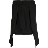 julius pantalon à design superposé - noir